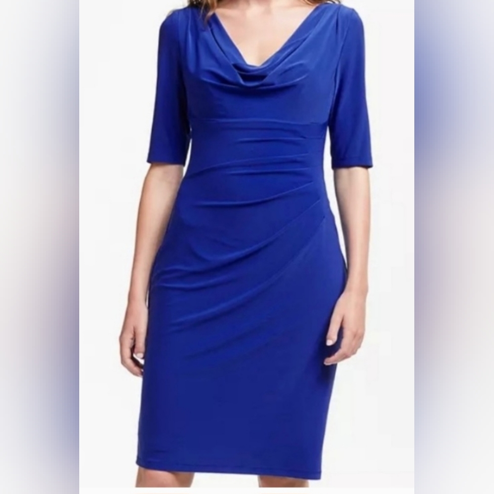 Lauren Royal Blue 3/4 sleeve dress